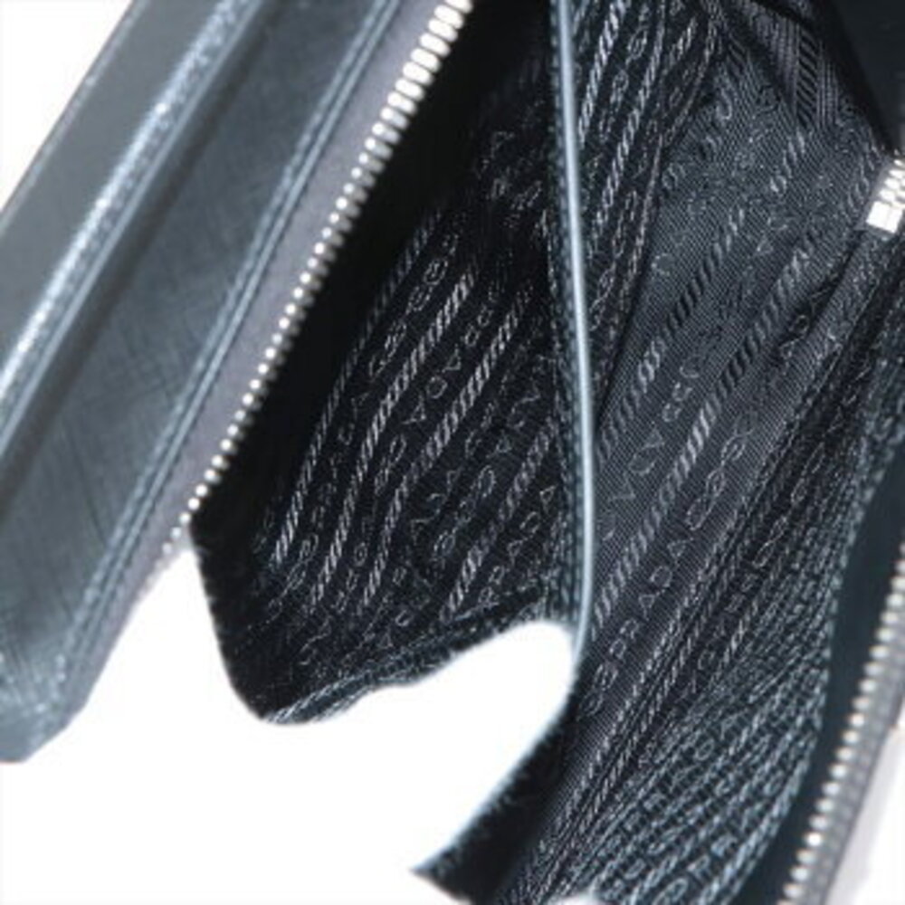 Prada Saffiano leather handbag tote top handles black M - Picture 8 of 12